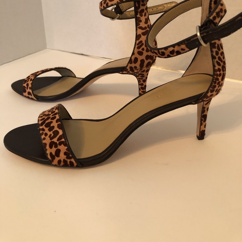 Animal Print Calf hair heeled Sandals.